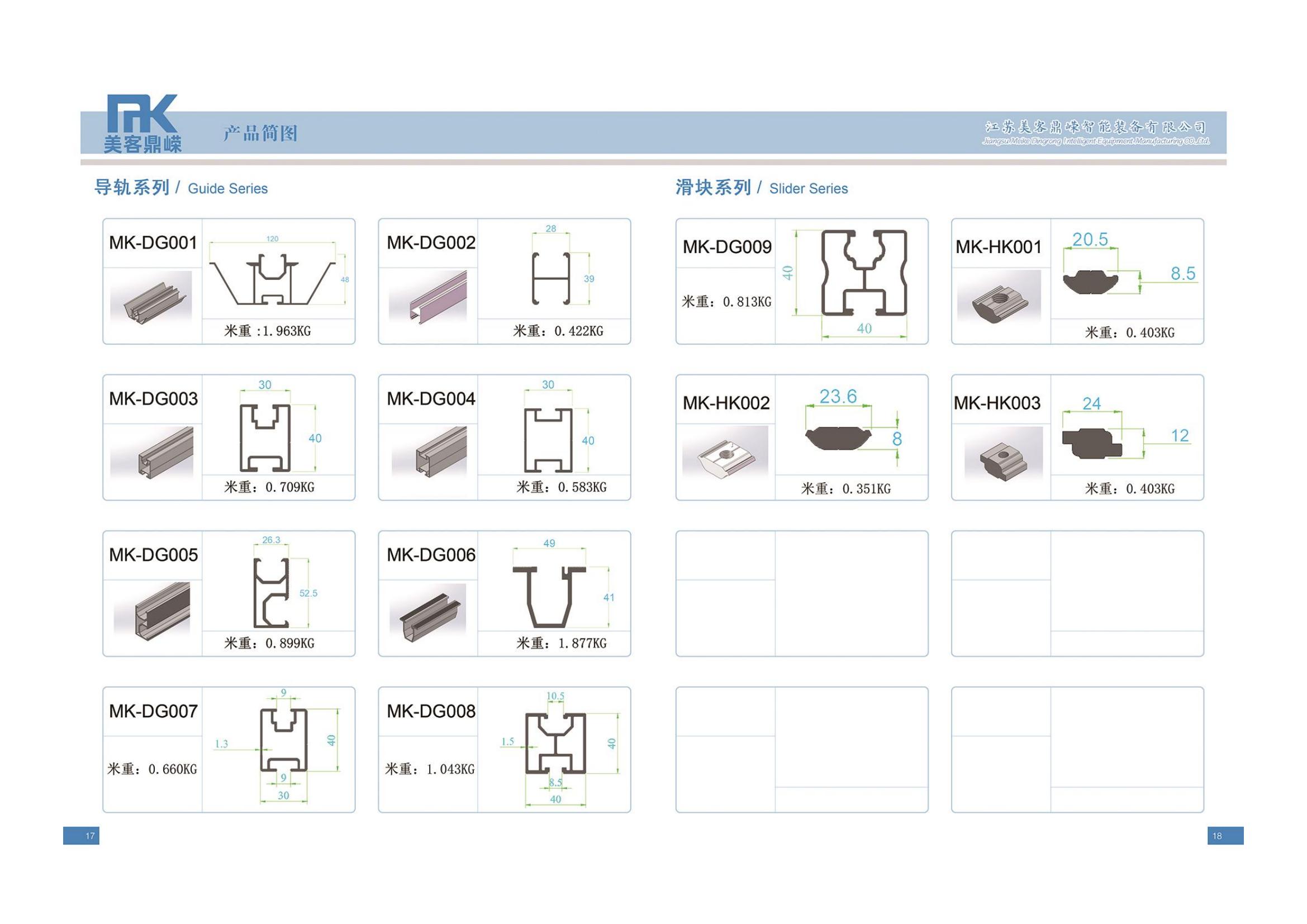 導(dǎo)軌，夾具，邊壓塊系列(圖1)